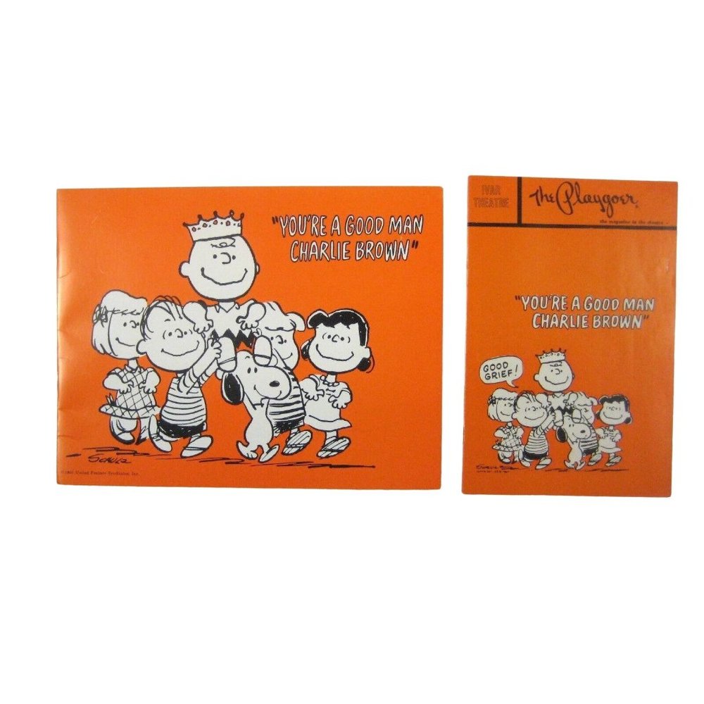 You're Good Man Charlie Brown 1967 Program Playgoer Lot 2 Peanuts Alan Kimmel